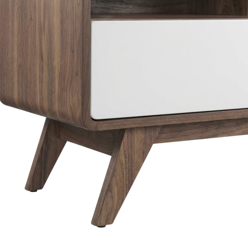 Wooden TV Stand in Brown with Spacious Storage and Sturdy Design