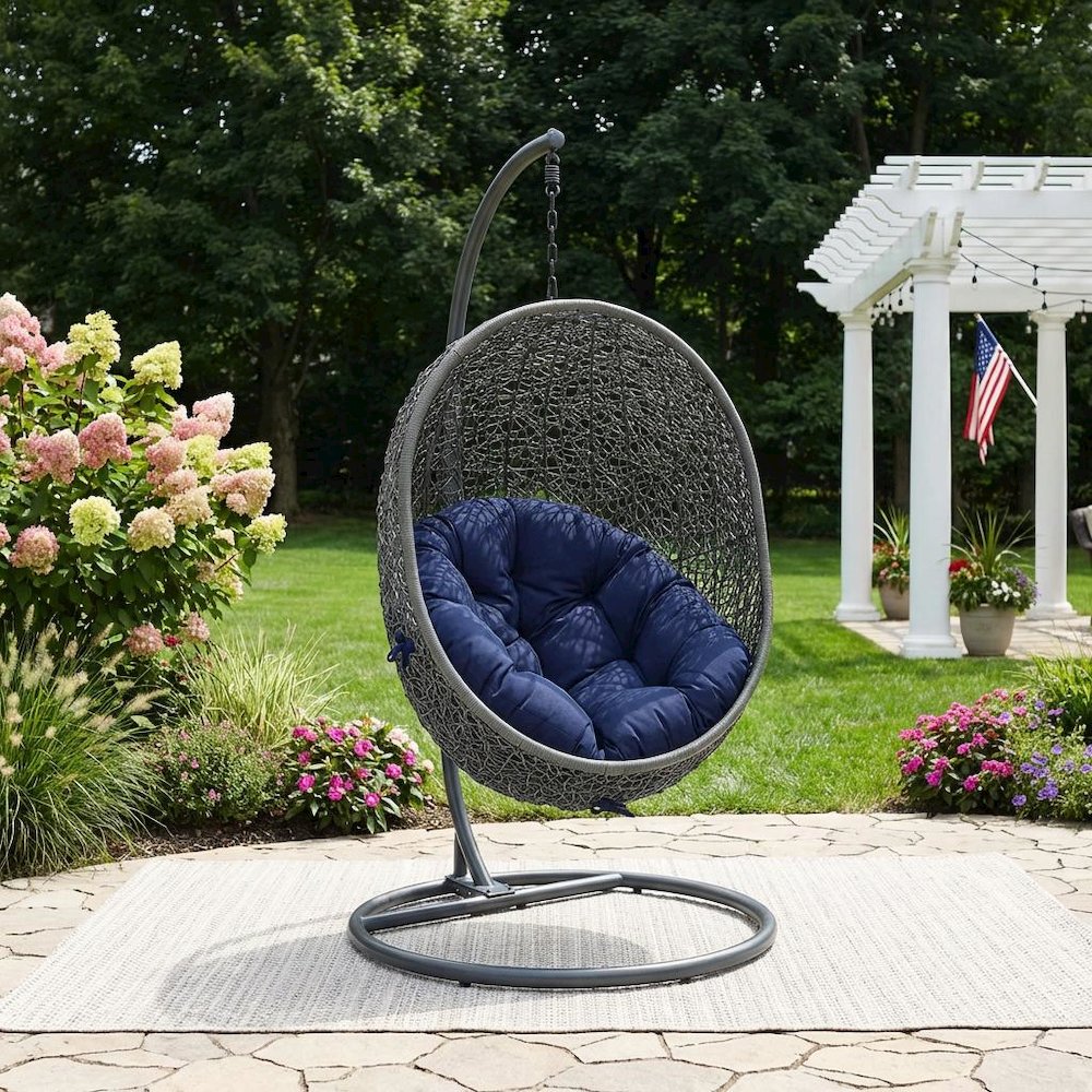Outdoor Patio Chair With Stand In Elegant Design For Relaxing Outdoor Space