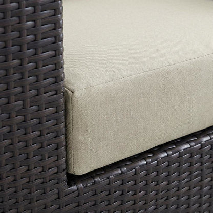 Outdoor Patio Armchair With Cushions And Armrests For Garden Lounge