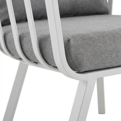 Aluminum Armchair Set Of 2 For Outdoor Lounge With Cushioned Seating