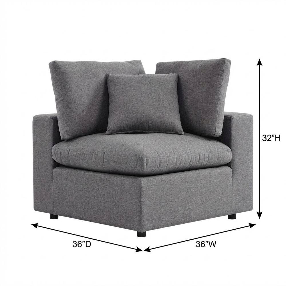 Outdoor Patio Corner Chair With Plush Cushion And Durable Frame