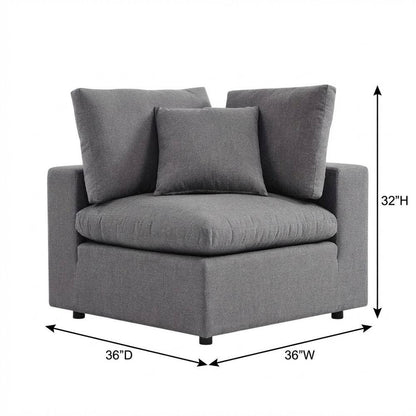 Outdoor Patio Corner Chair With Plush Cushion And Durable Frame