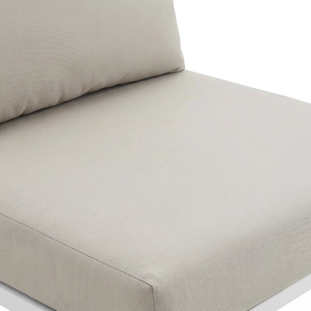 Outdoor Patio Aluminum Armless Lounge Chair With Lightweight Design