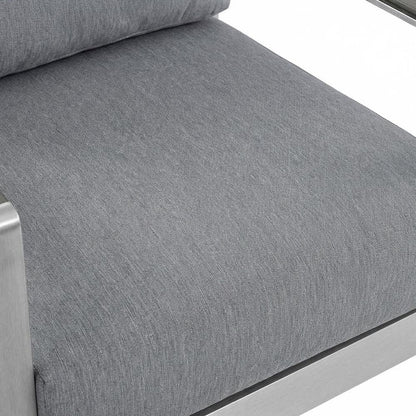 Aluminum Outdoor Lounge Armchair With Armrest And Sturdy Frame