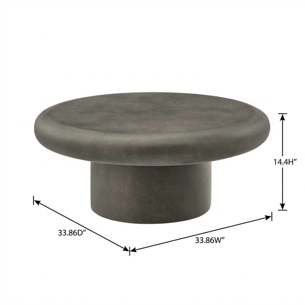 Round Concrete Outdoor Coffee Table with Modern Design and Durable Finish