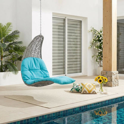 Outdoor Lounge Chair In Neutral Finish With Comfortable Cushion