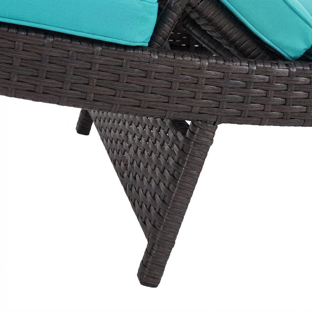 Outdoor Patio Chaise Set Of 2 With Cushioned Lounge Chairs For Garden, Backyard
