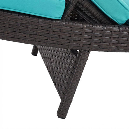 Outdoor Patio Chaise Set Of 2 With Cushioned Lounge Chairs For Garden, Backyard