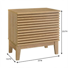 Two-Drawer Nightstand in Brown Modern Finish with Stylish Design