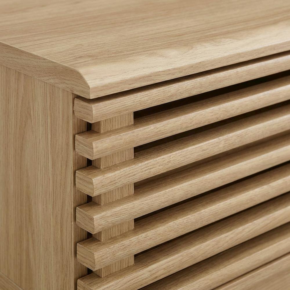 Wooden Brown TV Stand with 48-Inch Width and Sleek Design