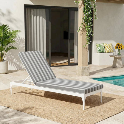 Outdoor Patio Chaise Lounge Chair In Weather-Resistant Finish, Relaxing Comfort
