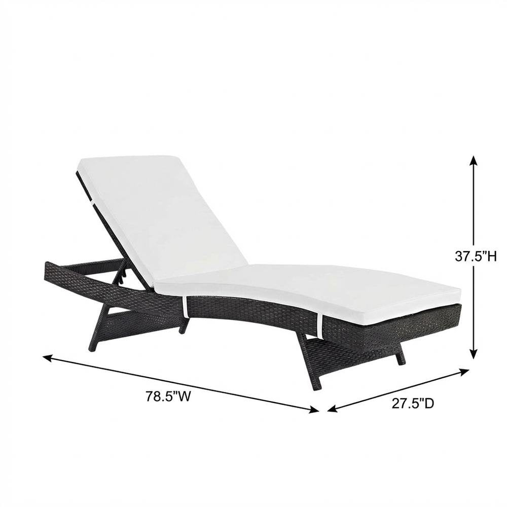 Outdoor Patio Chaise With Cushioned Seat For Comfortable Lounge