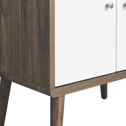 Wood Display Cabinet Bookshelf with Shelving Storage for Living Room
