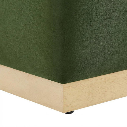 Performance Velvet Upholstered Ottoman With Square Design And Compact Size