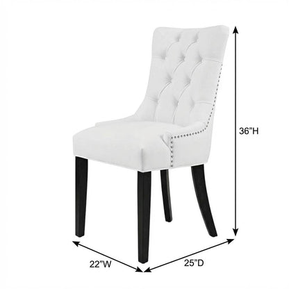 Upholstered Dining Chair with Backrest and Comfortable Seat