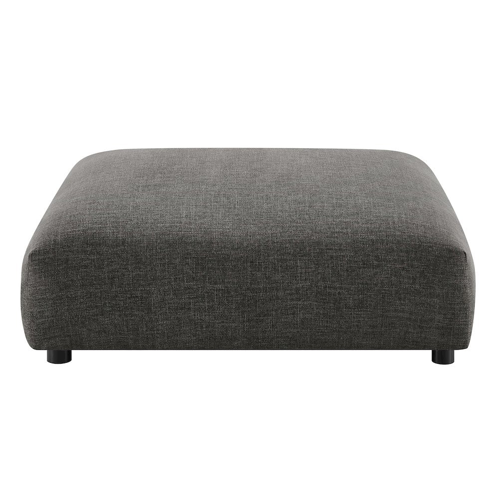 Solace Modular Upholstered Fabric Armless Loveseat and Ottoman Set