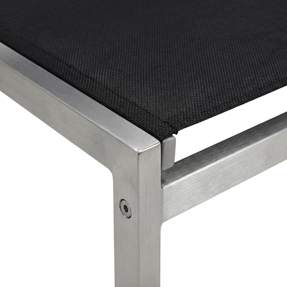 Aluminum Outdoor Lounge Chair Set Of 2 With Backrest And Cushioned Seat