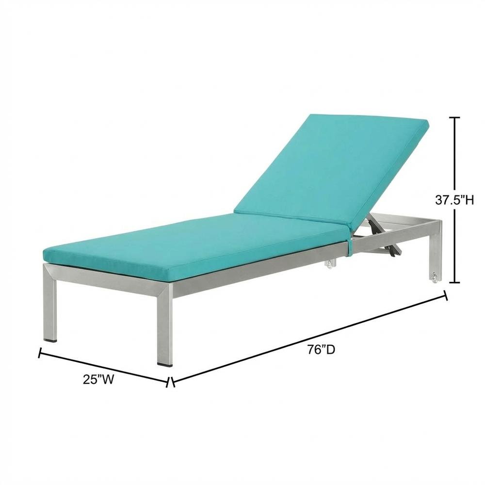 Aluminum Outdoor Lounge Chair With Cushions And Comfortable Backrest