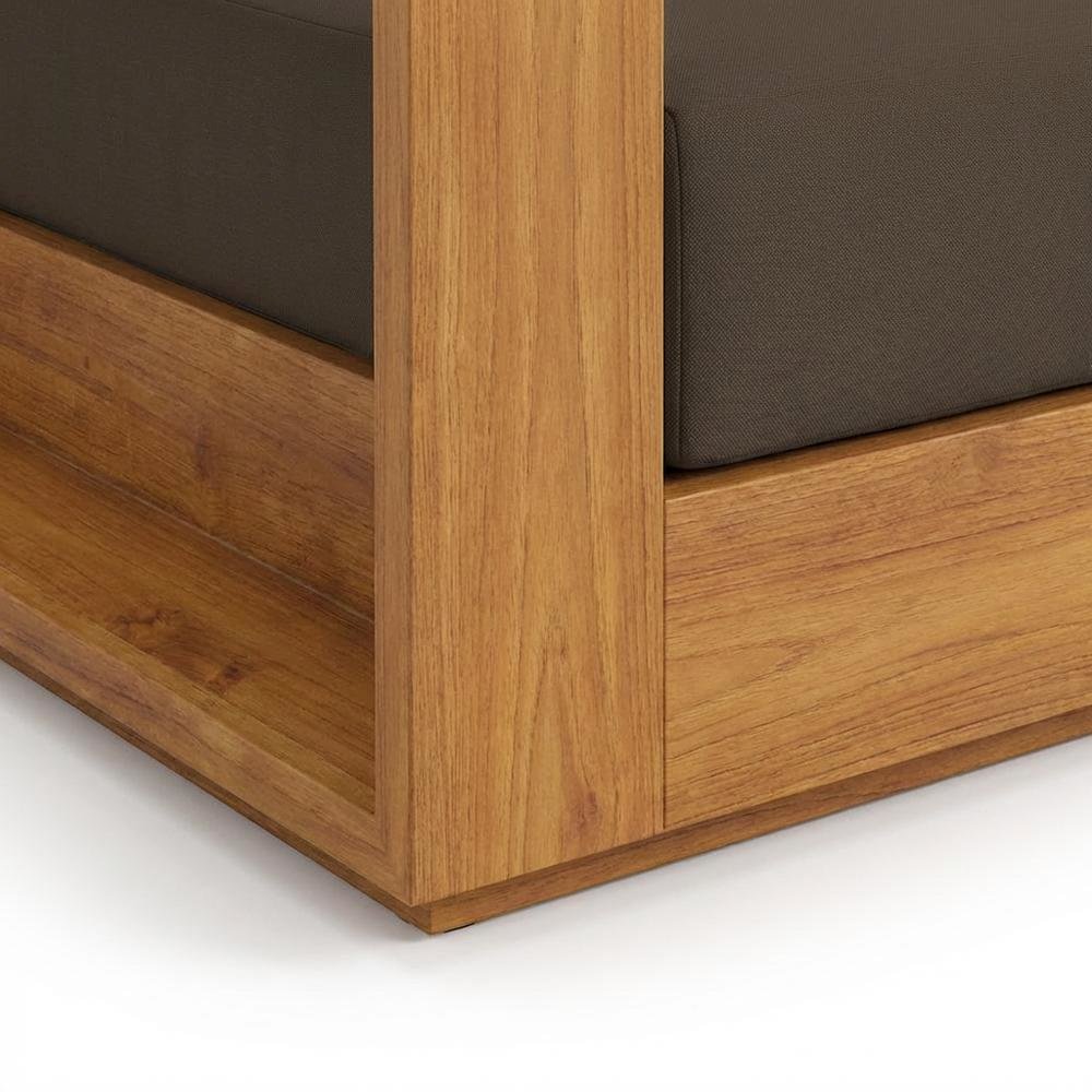 Outdoor patio furniture set, wood, warm finish for backyard relaxation