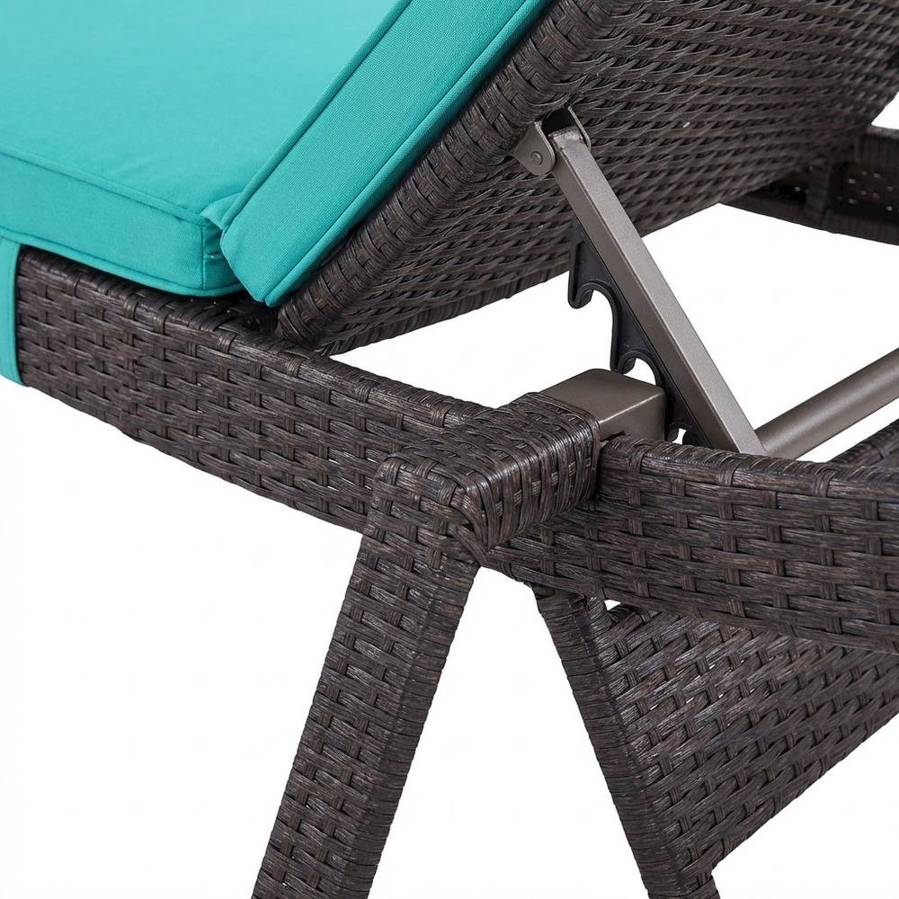 Outdoor Patio Chaise With Cushion For Lounge Comfort