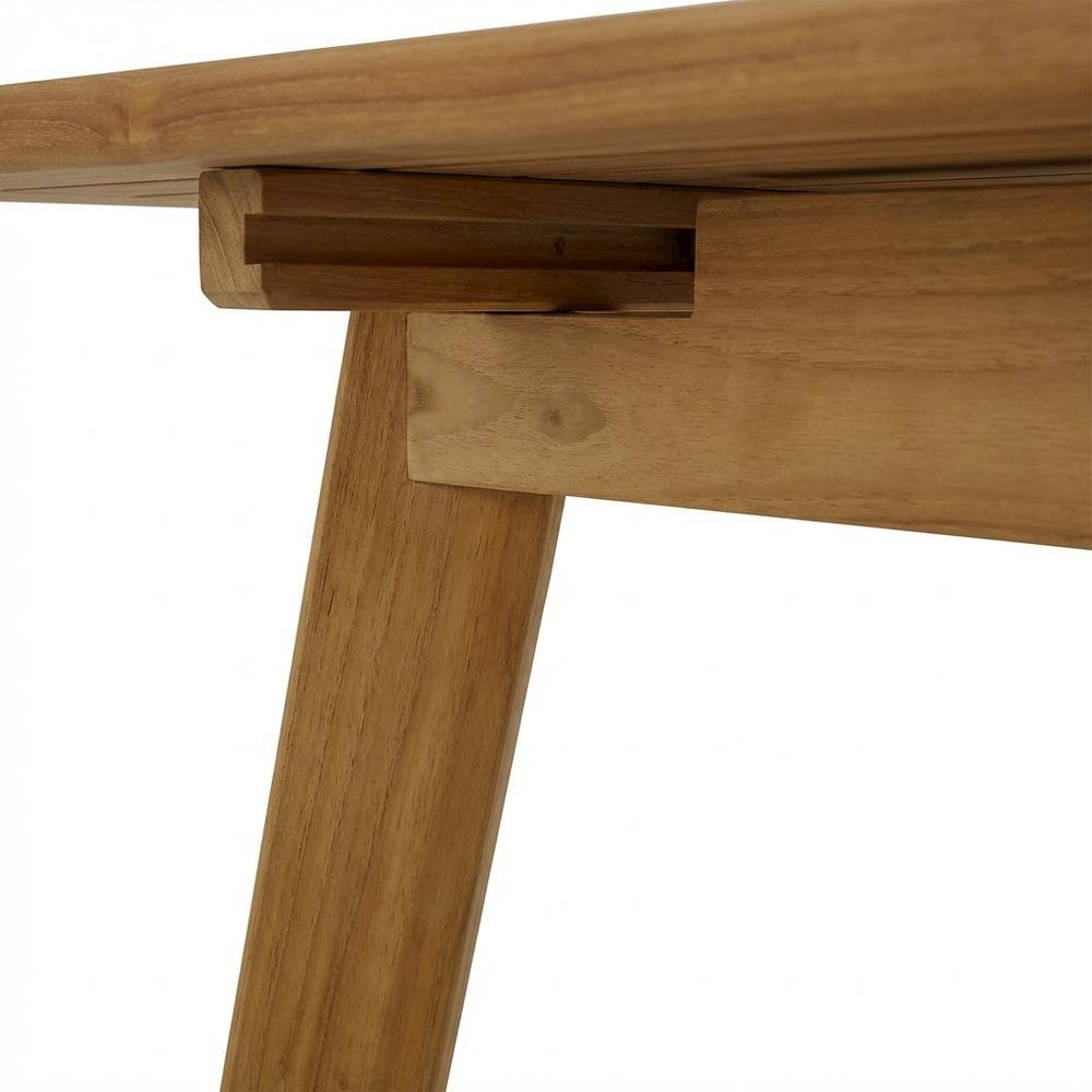 Teak Wood Extendable Outdoor Dining Table for Patio and Garden