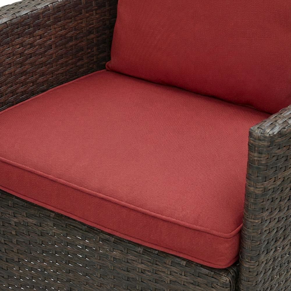 Outdoor Patio Wicker Rattan Dining Armchair Set Of 2 With Armrests