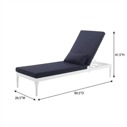 Outdoor Patio Chaise Lounge With Cushioned Seating And Durable Frame