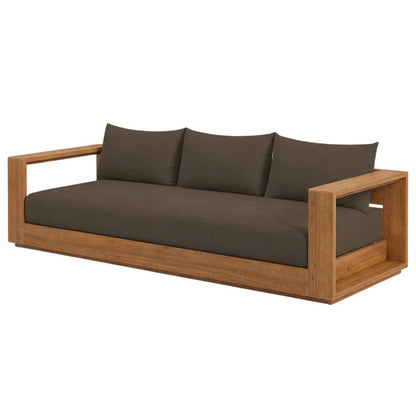 Outdoor patio furniture set, wood, warm finish for backyard relaxation