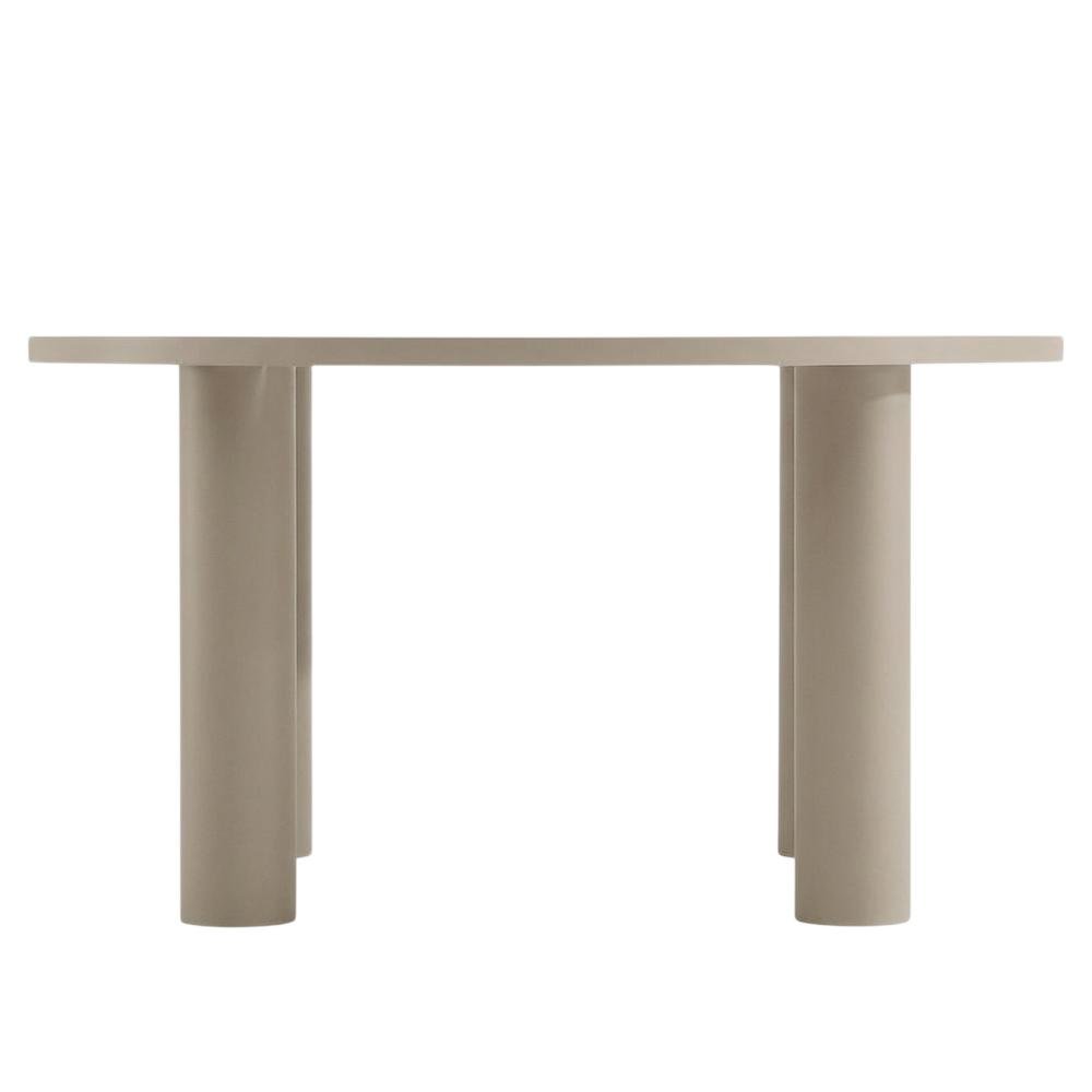Aluminum Outdoor Dining Table with Round Top and Sturdy Base