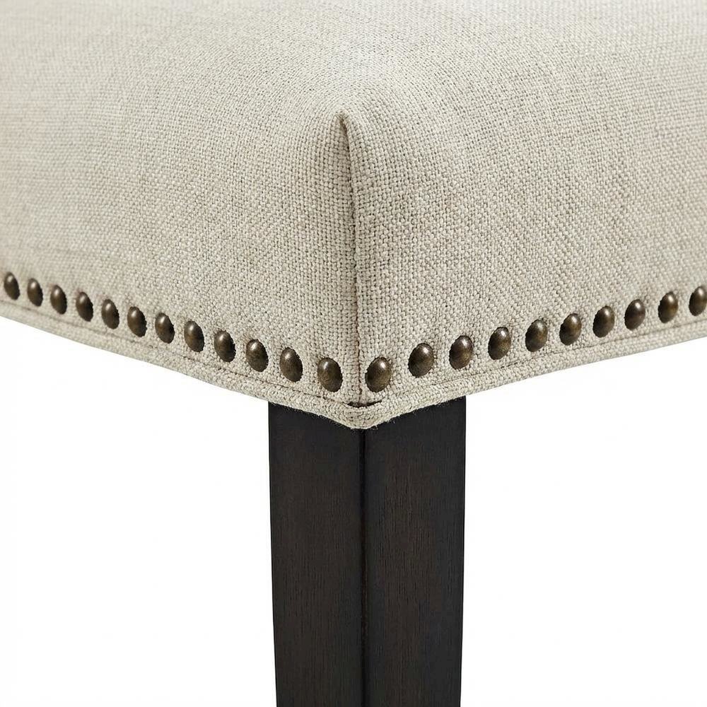 Fabric dining chair with backrest and cushioned seat, modern sturdy construction