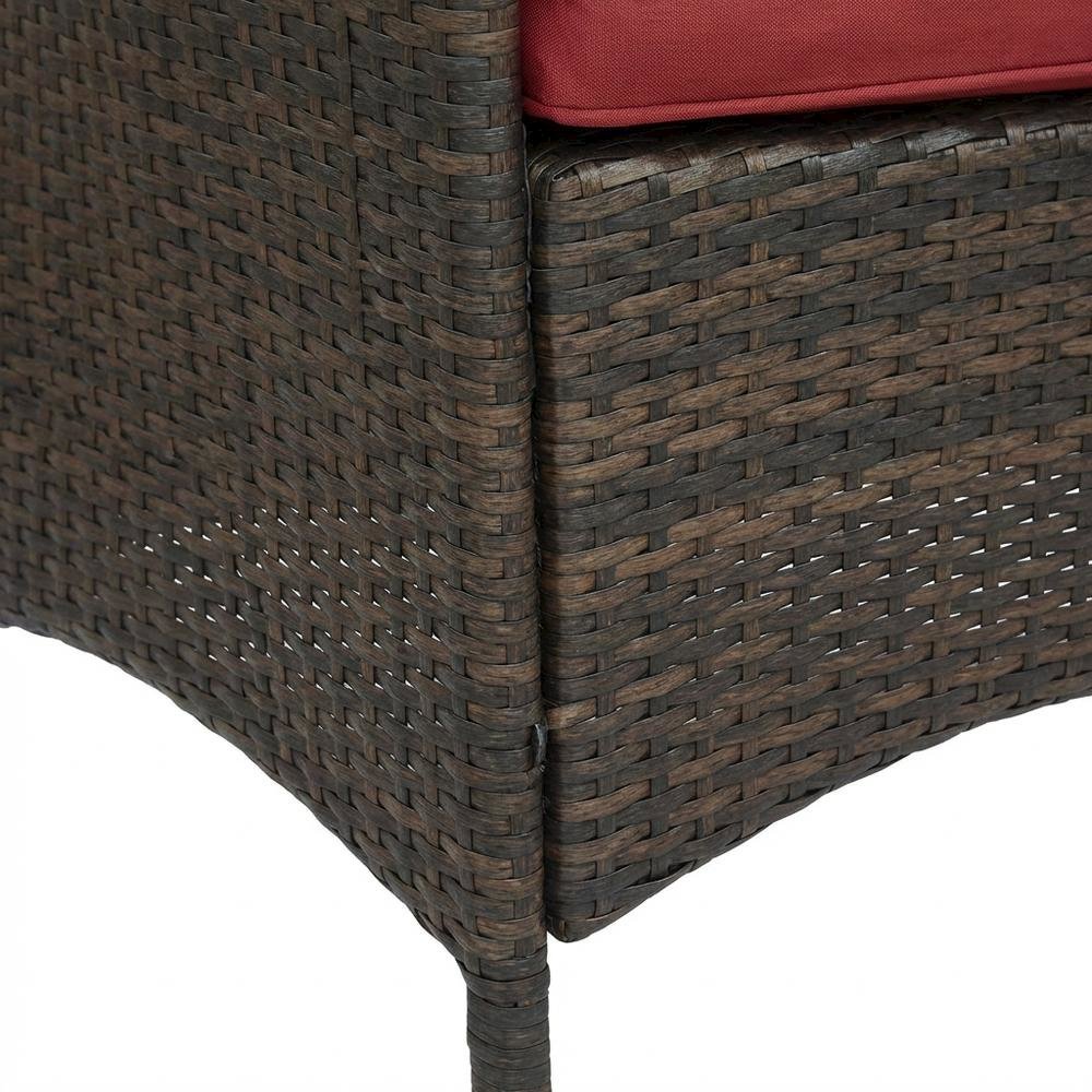 Outdoor Patio Wicker Rattan Dining Armchair Set Of 2 With Armrests