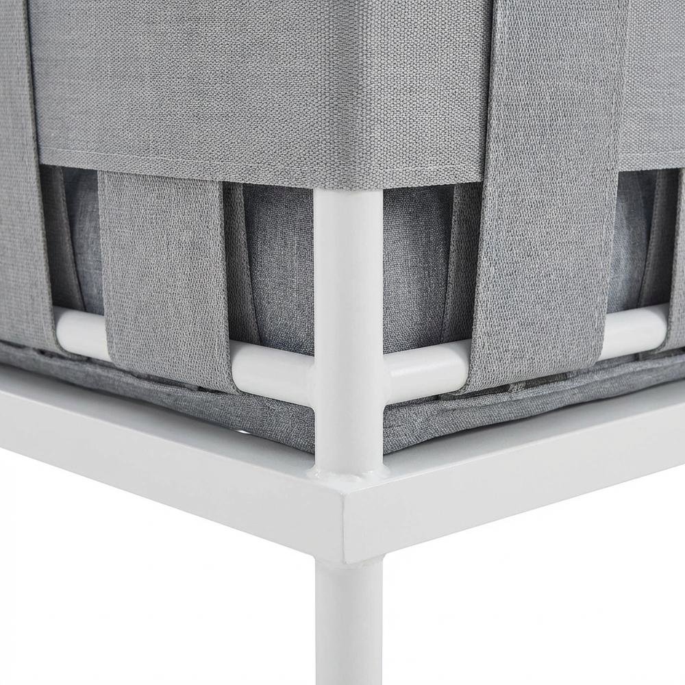 Aluminum Outdoor Lounge Chair With Cushioned Seat For Patio Relaxation