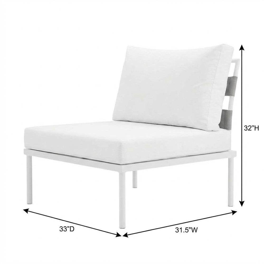 Outdoor Patio Aluminum Lounge Chair With Armless Design For Garden, Terrasse Use