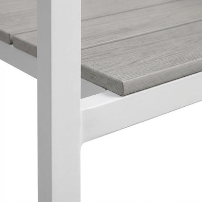 Outdoor Patio Armchair With Armrest And Stackable Design