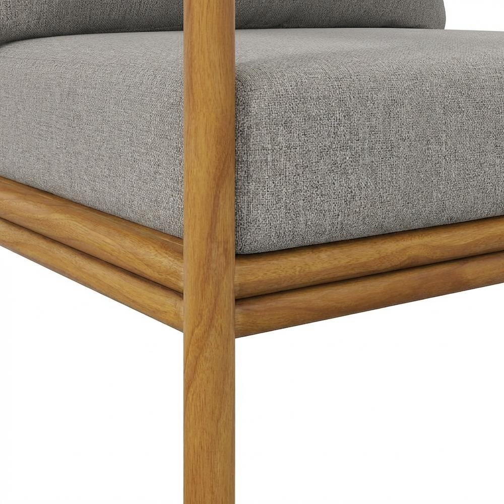 Teak Wood Outdoor Patio Armchair for Garden and Porch Relaxation