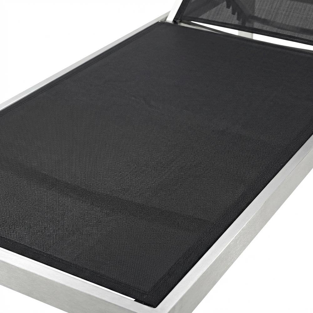 Outdoor Patio Aluminum Chaise With Comfortable Backrest And Stylish Design