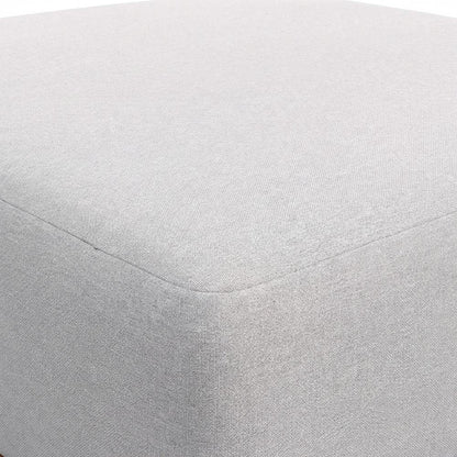 Outdoor Patio Ottoman with Acacia Wood Top and Stylish Design