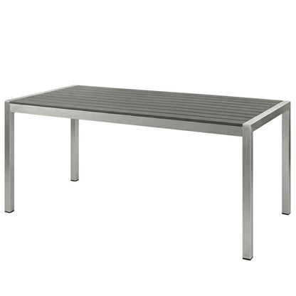 Aluminum Outdoor Dining Table with Sturdy Frame and Elegant Design