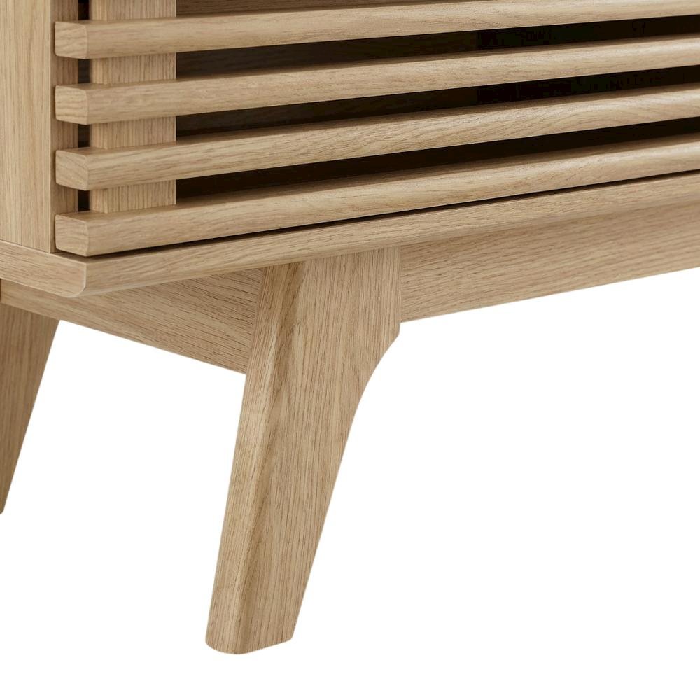 Wooden Brown TV Stand with 48-Inch Width and Sleek Design