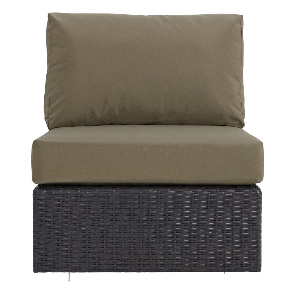 Outdoor Patio Armless Lounge Chair With Cushions For Comfortable Seating