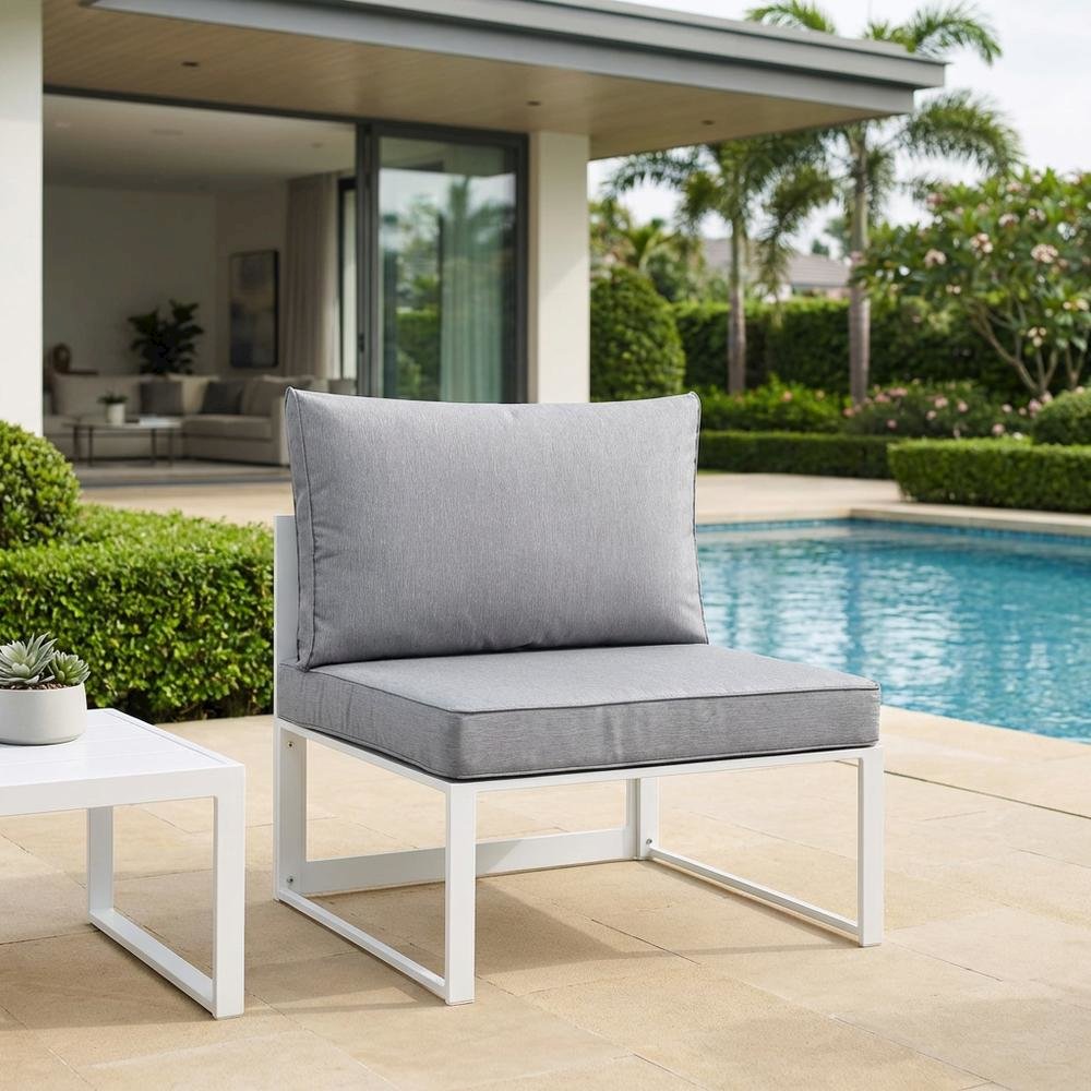 Outdoor Patio Chair With Back Cushion And Sturdy Frame