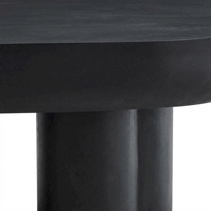 Oval Concrete Coffee Table with Modern Design and Sturdy Surface