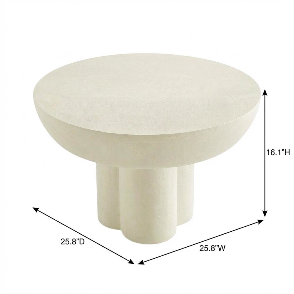 Concrete Coffee Table with Durable Round Top and Modern Design