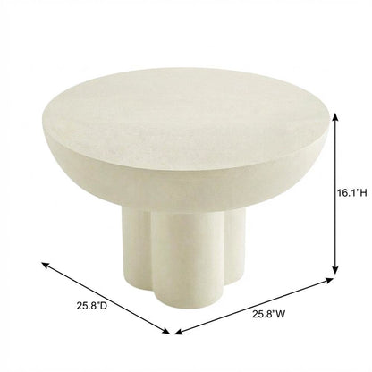 Concrete Coffee Table with Durable Round Top and Modern Design