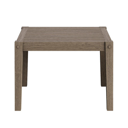 Northlake 3-Piece Patio Teak Wood Furniture Set Chaise Lounges, Side Table