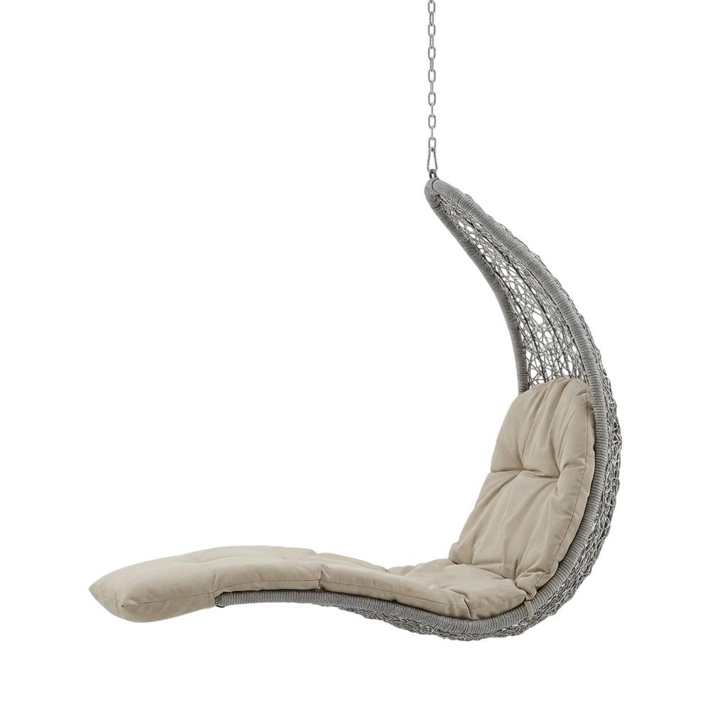 Outdoor Lounge Chair In Neutral Tone With Sturdy Design For Patio Relaxation