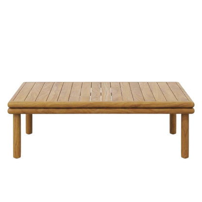Modern Teak Wood Outdoor Coffee Table for Patio or Garden Use