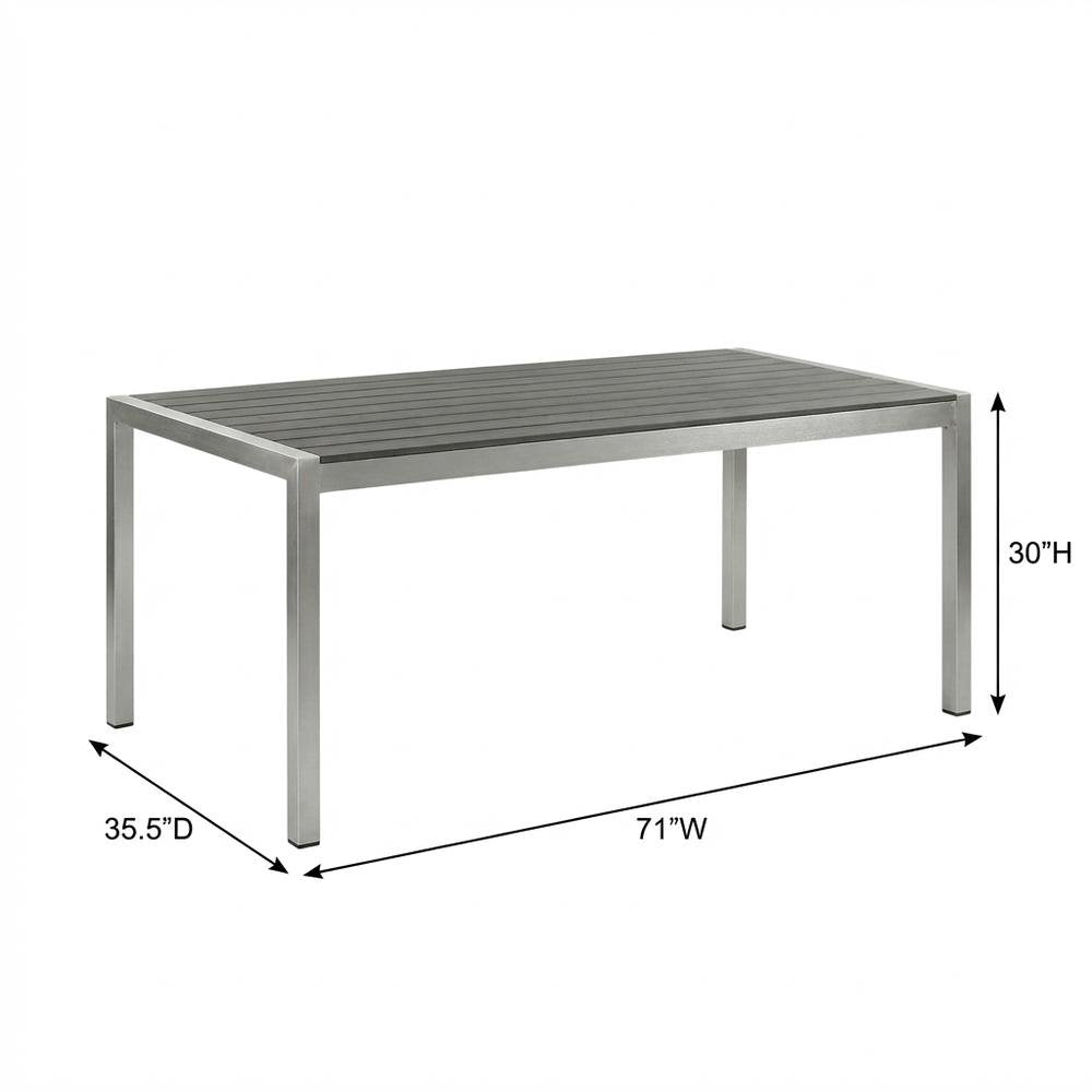 Aluminum Outdoor Dining Table with Sturdy Frame and Elegant Design
