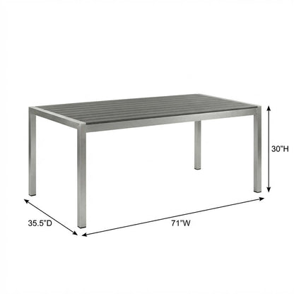 Aluminum Outdoor Dining Table with Sturdy Frame and Elegant Design