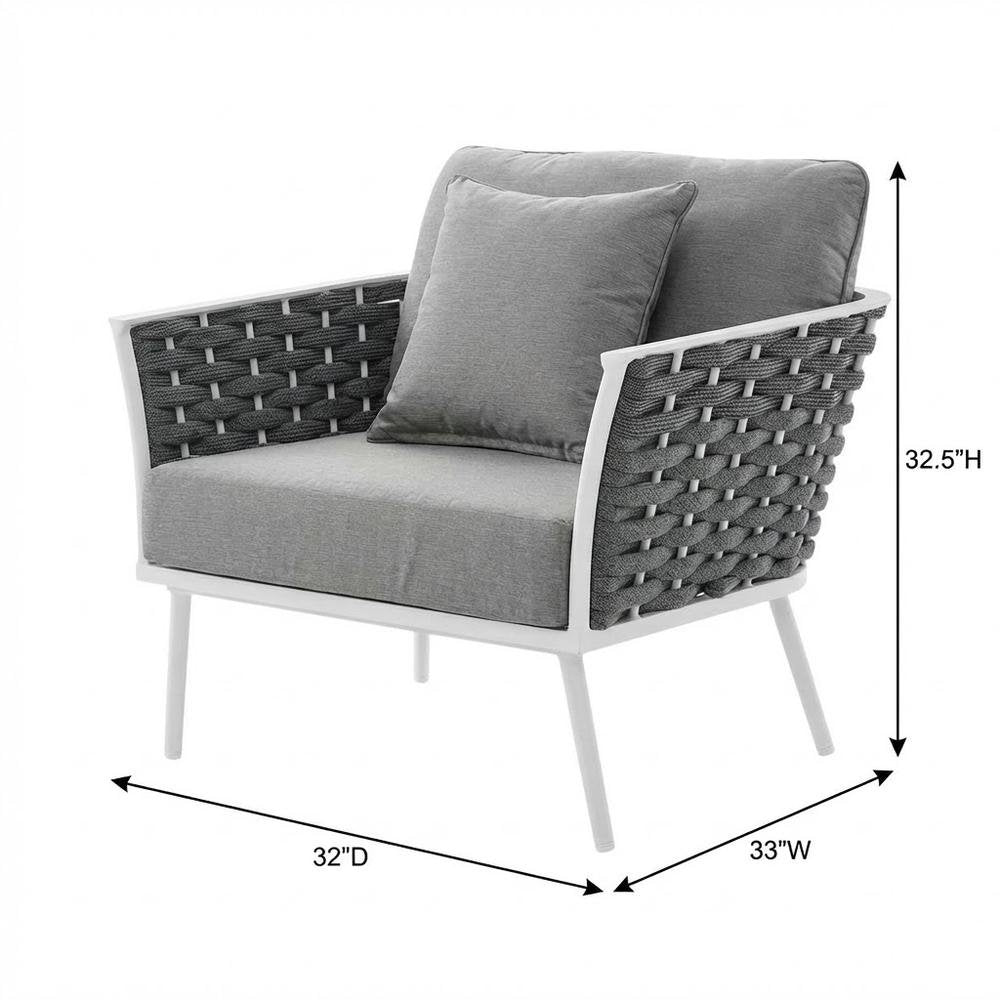 Aluminum Left-Facing Outdoor Patio Lounge Chair With Armrests
